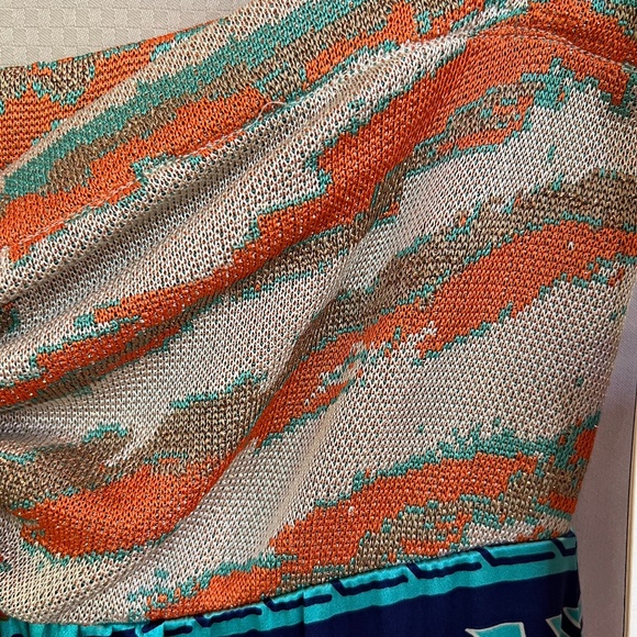 Hale bob silk boho maxi dress Multi Sz L - Picture 14 of 14